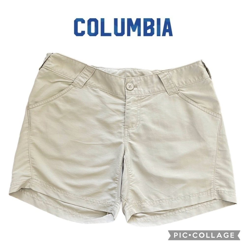 Columbia Bonehead women PFG beige tan shorts size M